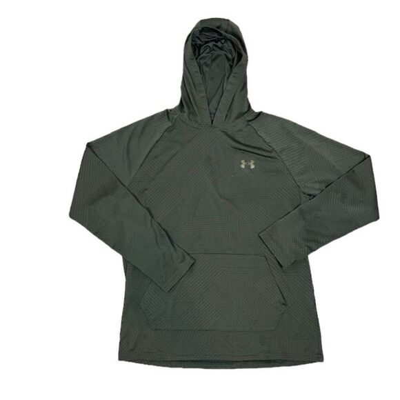 Under Armour Velocity Loose Fit Men's Hoodie Dark Green Size Medium - Picture 1 of 9